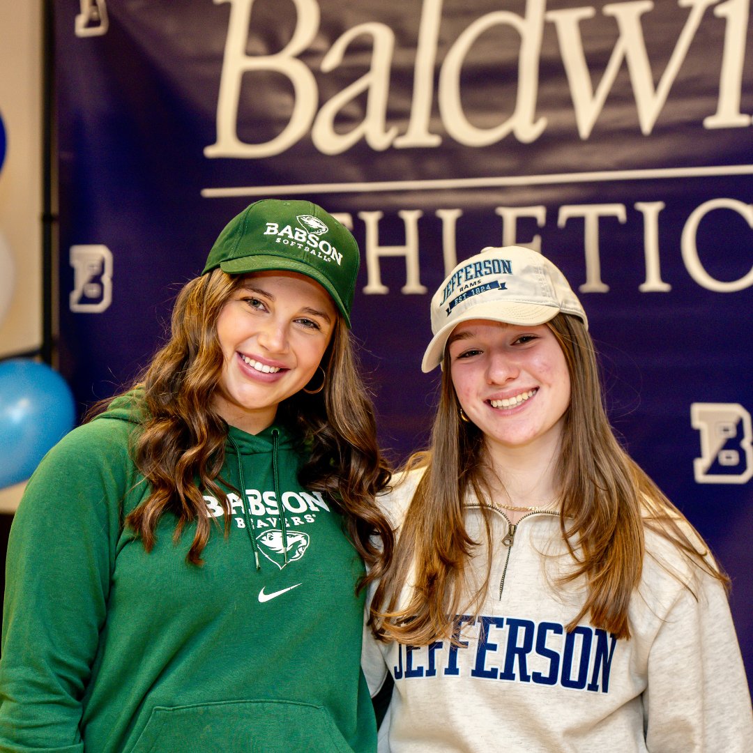 Congrats! Today, we held a celebration for Anya Berlanska '25 and her commitment to play lacrosse at Jefferson University, and Charly Landow '25 and her commitment to play softball at Babson College! ⭐ Way to go, Anya and Charly!  #signingday #gobears #studentathletes