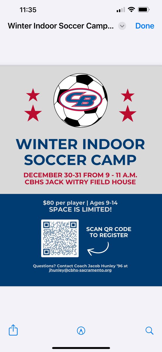 CHRISTIAN BROTHERS SOCCER (@cbsacsoccer) on Twitter photo GIVE THE GIFT OF SOCCER THIS YEAR! <a href="/cbsacsoccer/">CHRISTIAN BROTHERS SOCCER</a> is hosting an indoor camp over the winter break. Sign up now! GIVE THE GIFT OF SOCCER THIS YEAR! <a href="/cbsacsoccer/">CHRISTIAN BROTHERS SOCCER</a> is hosting an indoor camp over the winter break. Sign up now!