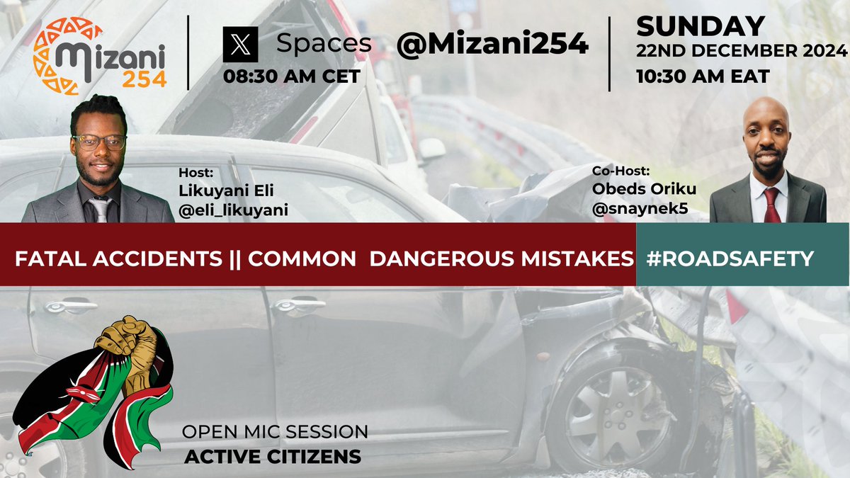 ATT: 

We wish to notify our listenership that we will not be hosting the Road Accident activation campaign as earlier scheduled for Friday 20th Day of December 2024.

Kindly note the space has been postponed to Sunday 22nd Day of December 2024. 

New time and details on the