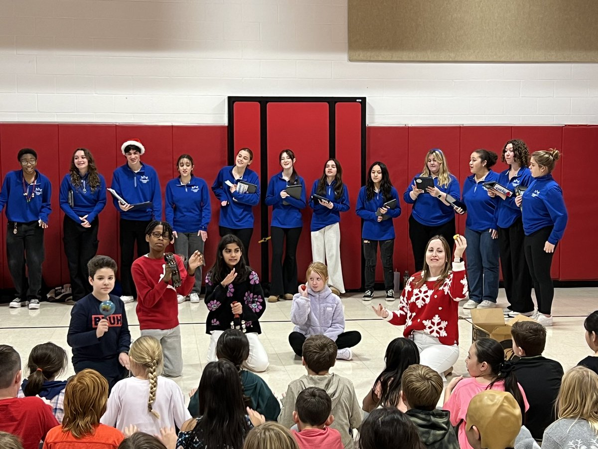 Today we welcomed the choral group Unaccompanied Minors from Glenbard South High School for a musical performance where our students had a chance to help keep the beat.