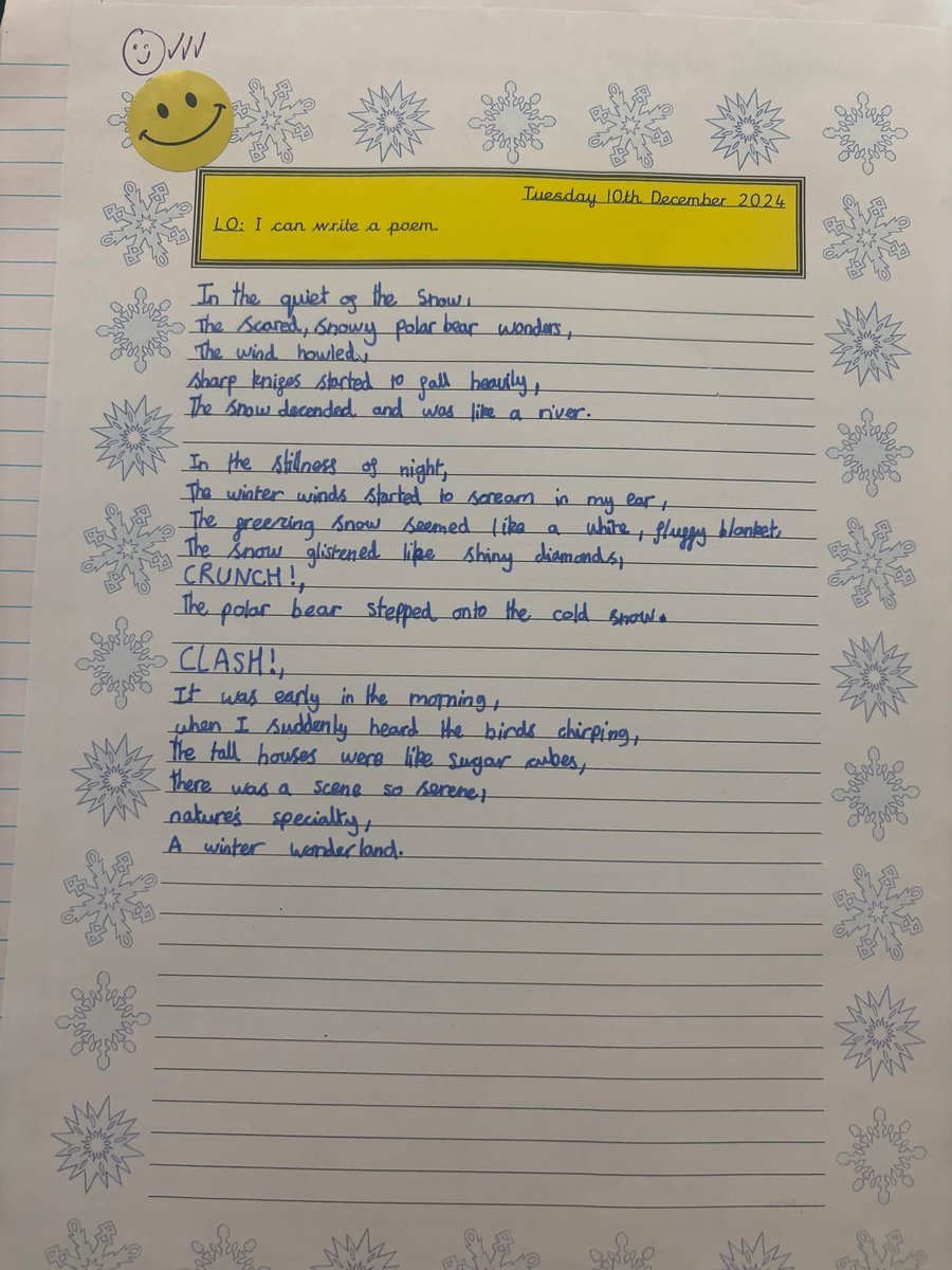 MarineAcademy's tweet photo. Year 5 have been applying their figurative language learning from recent English lessons to produce some incredible poetry. We are so proud of the vocabulary and visual imagery used within these! โ๏ธ @TedWraggTrust #MakingAspirationsPossible https://t.co/dY8bzTtePj