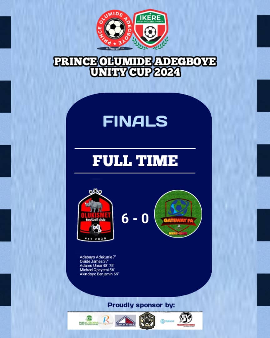 Ikerefootball's tweet photo. 2024 Unity Cup is Over!

This was how we ramped it up as Olukismet FC navigate their way to become the winner.

#PrinceOlumideAdegboye
#UnityCup
#Final
#IkereLFC https://t.co/BsoeJU3ETL