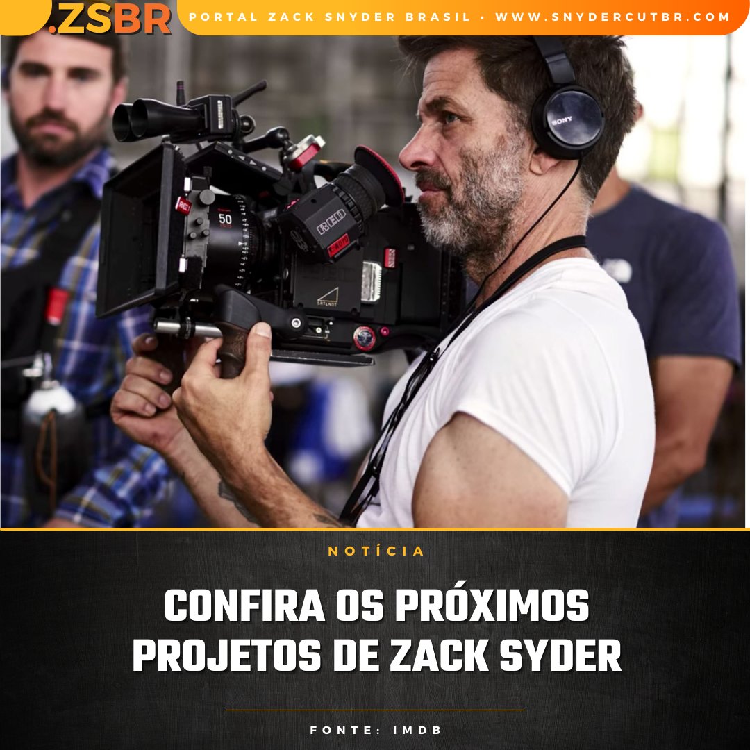 SnyderCutBR's tweet photo. Segundo o site IMDb, os próximos trabalhos de Zack Snyder em desenvolvimento, pré-produção e produção, são:

Como diretor:
• Filme: The Fountainhead (em desenvolvimento)
• Filme: Sem título sobre a LAPD (pré-produção)
• Filme: Planet of the Dead (pré-produção)
• Série Animada: Army of the Dead: Lost Vegas (em produção)

Como produtor:
• Série de TV: Until the Last One
• Filme sem título sobre a LAPD (pré-produção)
• Filme: Planet of the Dead (pré-produção)
• Série Animada: Army of the Dead: Lost Vegas (em produção)

"Rebel Moon 3", "Army of Thieves 2" e a série de TV "300" não aparecem, mas logo devem pintar nessa lista. Por aqui, o ADM está curioso com a série "Until the Last One", do qual estreará Eli Snyder como diretor de uma série.