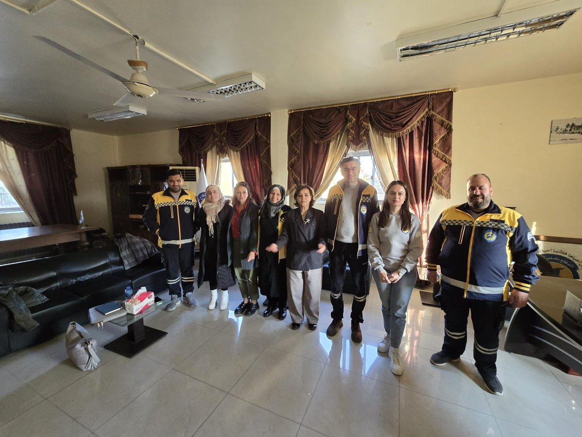 The #WhiteHelmets welcomed <a href="/rochdi_najat/">Najat Rochdi</a>, Deputy <a href="/UNEnvoySyria/">UN Special Envoy for Syria</a>, to our center in #Damascus. During the visit, we expressed our people's disappointment in the UN and international bodies for their failure to protect them. We emphasized the importance of learning from past
