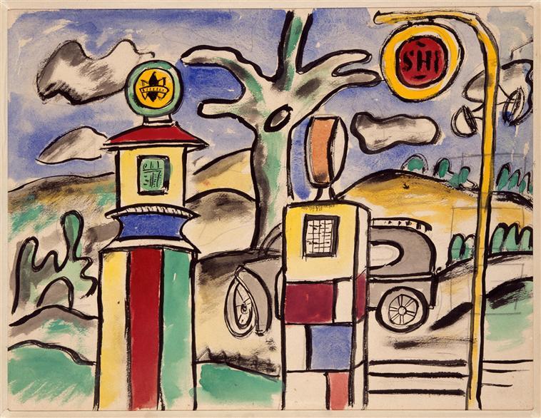 The gas station (study for the city)