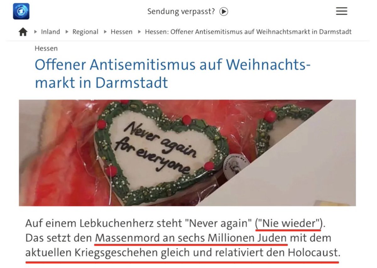 Tarek_Bae's tweet photo. Ja, gegen Genozide zu sein, ist in Deutschland nun ernsthaft „Antisemitismus". Die @tagesschau hat kein Schamgefühl mehr. Waren nur Juden Opfer eines Genozids? Hat Deutschland keinen Genozid in Namibia begangen? Sind Roma oder Polen als Opfer des Holocausts egal? Natürlich gilt „nie wieder" für alle. Das waren immer unbestritten die Lehren aus dem Holocaust. Oder aus Ruanda, Bosnien. Es ist in Gaza kein „Kriegsgeschehen". Es ist laut mehreren UN-Gremien ein Genozid. Das ARD kann sich hier nicht dahinter verstecken, nur inkompetent zu sein. Wer andere Genozid-Opfer degradiert, handelt menschenverachtend.