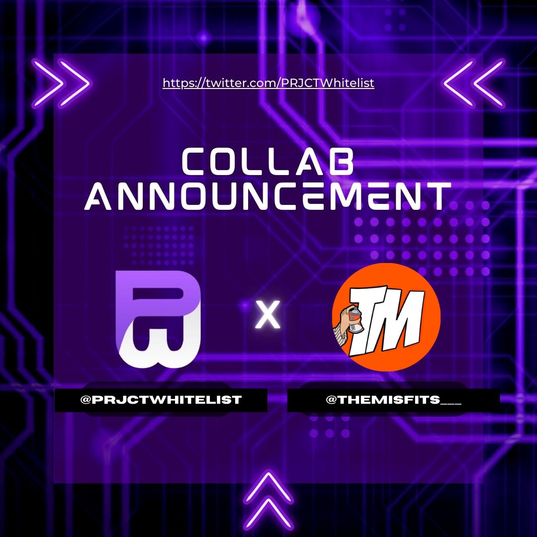 Project Whitelist (@prjctwhitelist) on Twitter photo We’re thrilled to announce a collaboration with <a href="/TheMisfits___/">TheMisfits</a> to reserve spots for our community!
Join us in showing your support! Raffle link for spots will be posted in our discord! We’re thrilled to announce a collaboration with <a href="/TheMisfits___/">TheMisfits</a> to reserve spots for our community!
Join us in showing your support! Raffle link for spots will be posted in our discord!