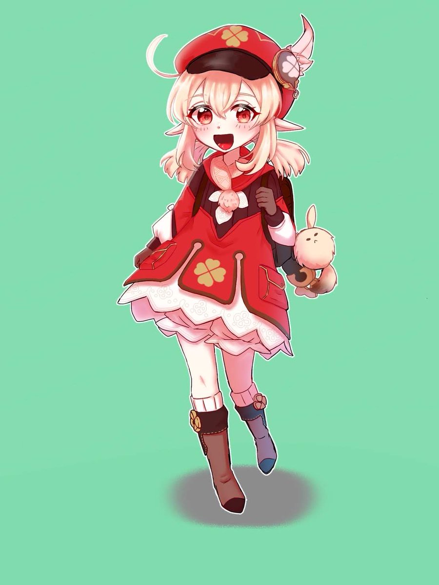 dodoco_(genshin_impact) ,クレー(原神) 「2〜3年前、娘が描いたイラスト今も原神が大好きな娘であります 」|TOM🍄（毒されTOM-METAL）のイラスト