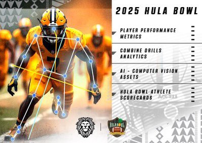 Hula_Bowl's tweet photo. Hula Bowl Athletes, Coaches & Agents!! 

Our sponsor @BeONE_Sports is at the forefront of sports training technology - and they’ve worked with top NFL prospects! 

They will be providing detailed analytics for our Hula Bowl players throughout the week!

- Position specific breakdowns
- 10yrd start mechanics
- Shuttle Run and Broad Jump

More info coming soon, stay tuned! 🏈

#hulabowl #collegefootball #beonesports #nfl #nflnetwork #gametime #football #footballplayer