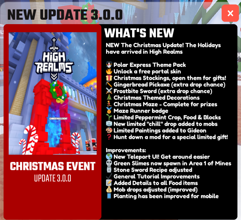 Celebrate the Holidays in High Realms!  #GameUpdate