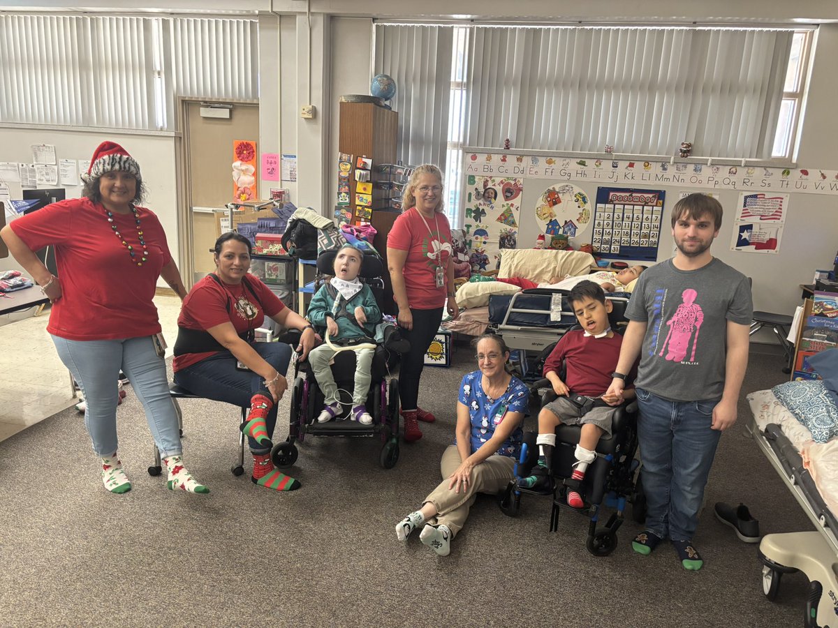reddixelem's tweet photo. We are wearing Christmas socks lets the celebration continue @NISDReddix https://t.co/Y2mhKiuPJP