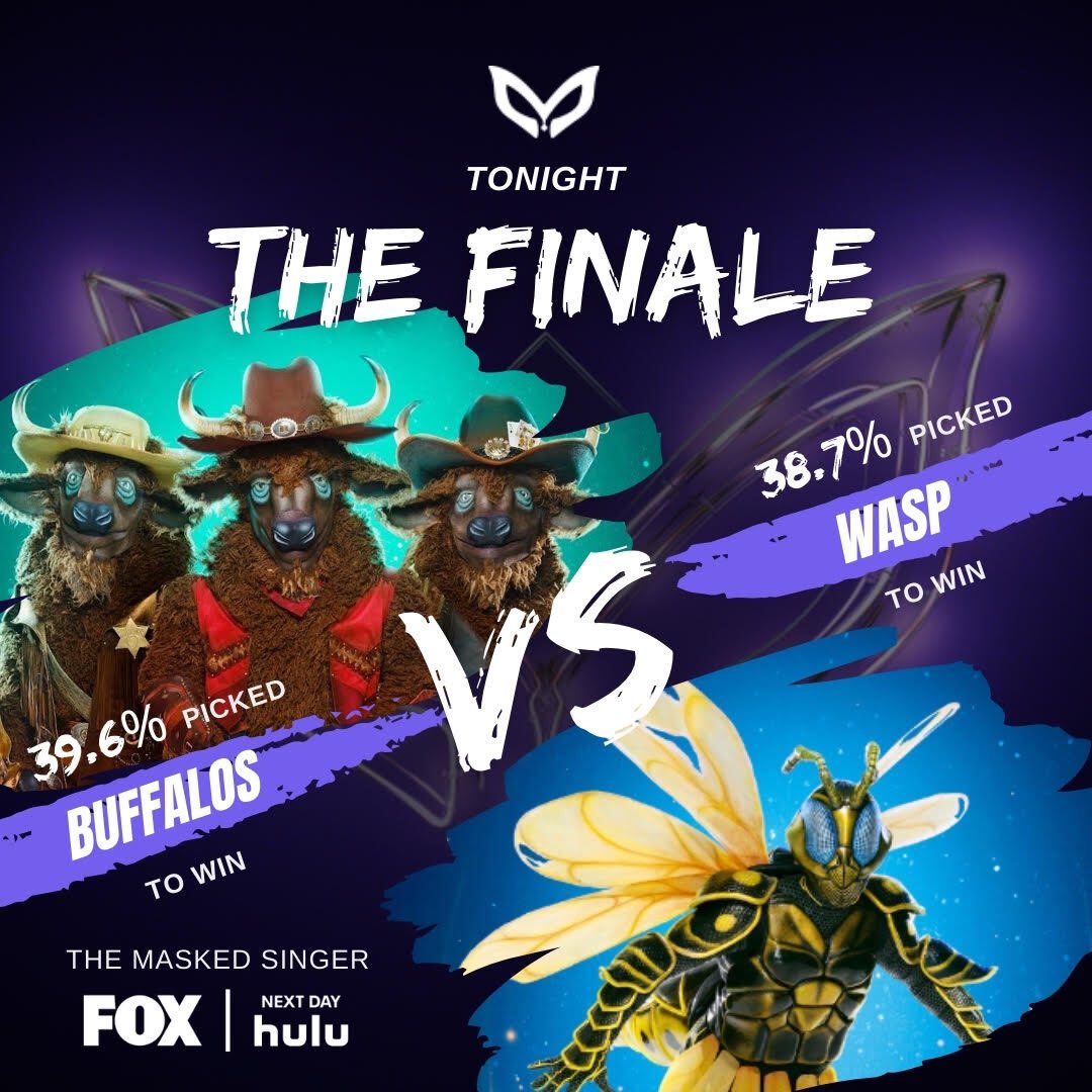 bracketologytv's tweet image. It all comes down to tonight! After the Group stage ended, elimination brackets opened, and TMS fans locked in their winner picks for Season 12.

The results? An almost perfect split between Buffalos &amp;amp; Wasp.

Tune in tonight to watch the closest finals matchup in Bracketology…