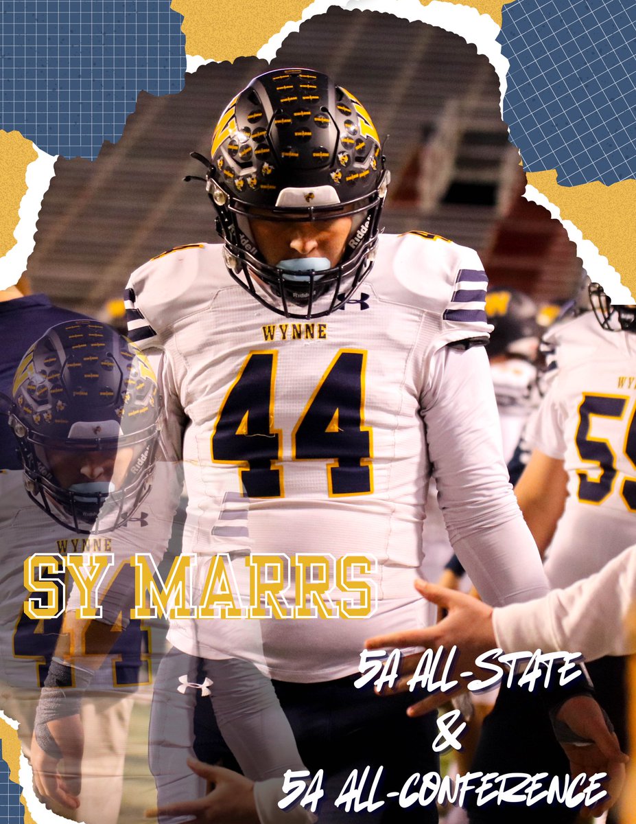 wynneHSfootball's tweet photo. CONGRATS to these Yellowjackets for earning 5A East All-Conference and 5A All-State.  Braylan McDowell was also named the 5A East Most Outstanding Defensive Back. #DeltaSwarm https://t.co/Kt8PobSSZ7