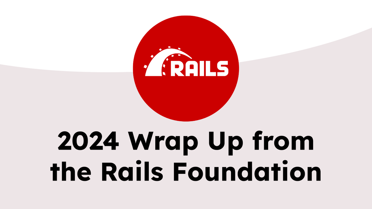 Here’s a look back at all the Rails Foundation accomplished in 2024 to support and grow the Rails community. rubyonrails.org/2024/12/18/wra… None of this would have been possible without the incredible support of our Rails Foundation Core and Contributing members. Wishing everyone in the
