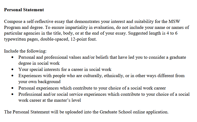 Wichita State University School of Social Work (@wsusocialwork) on Twitter photo Are you applying to our Master of #SocialWork program? Don't forget that you must include a personal statement as part of your app! Apps are due 1/10/25. The Personal Statement will be uploaded into the Graduate School online application. Questions to shaunna.millar@wichita.edu. Are you applying to our Master of #SocialWork program? Don't forget that you must include a personal statement as part of your app! Apps are due 1/10/25. The Personal Statement will be uploaded into the Graduate School online application. Questions to shaunna.millar@wichita.edu.