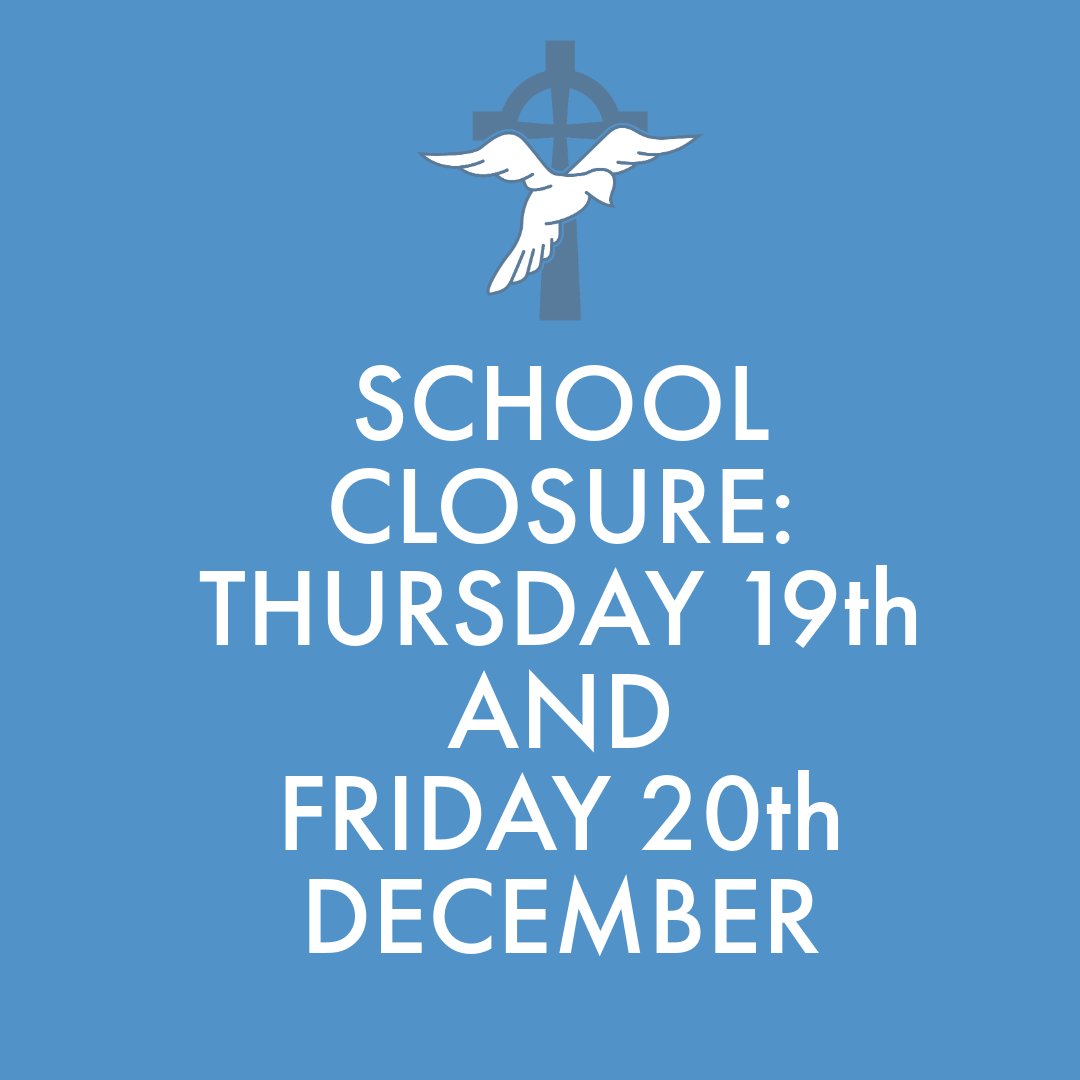 A message has been sent to parents, carers and pupils regarding the need to close the school on Thursday 19th and Friday 20th December. Work will be set for pupils via Class Charts and Teams.