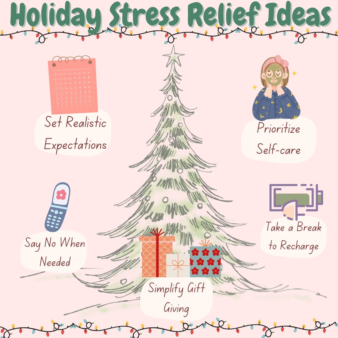 🌟Managing stress during the holidays can improve your mental and physical health. 🎄🧘‍♂️ 
#holidayhealth #communitycare #togetherforchange #supportandcare #holidayjoy #selfcaretips #mindfulnessmatters #healthyholidays #wellnessjourney #holidayseason #holidaystress #holidaytips