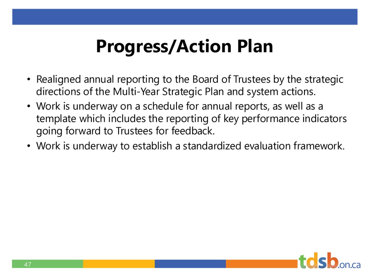 shelleylaskin's tweet image. Recent re-alignment of @tdsb annual reports to the directions of the #MYSP - work is underway to establish standardized evaluation targets