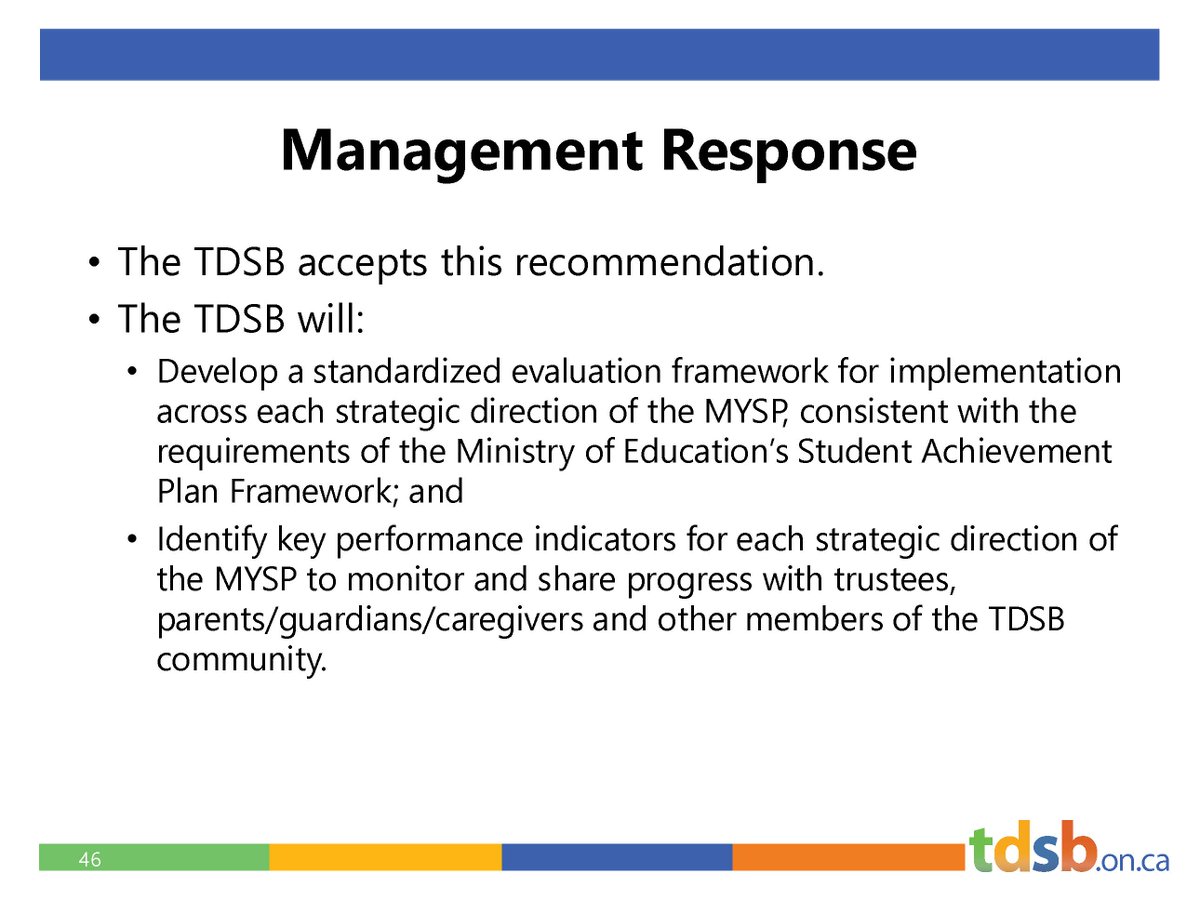 shelleylaskin's tweet image. Recent re-alignment of @tdsb annual reports to the directions of the #MYSP - work is underway to establish standardized evaluation targets