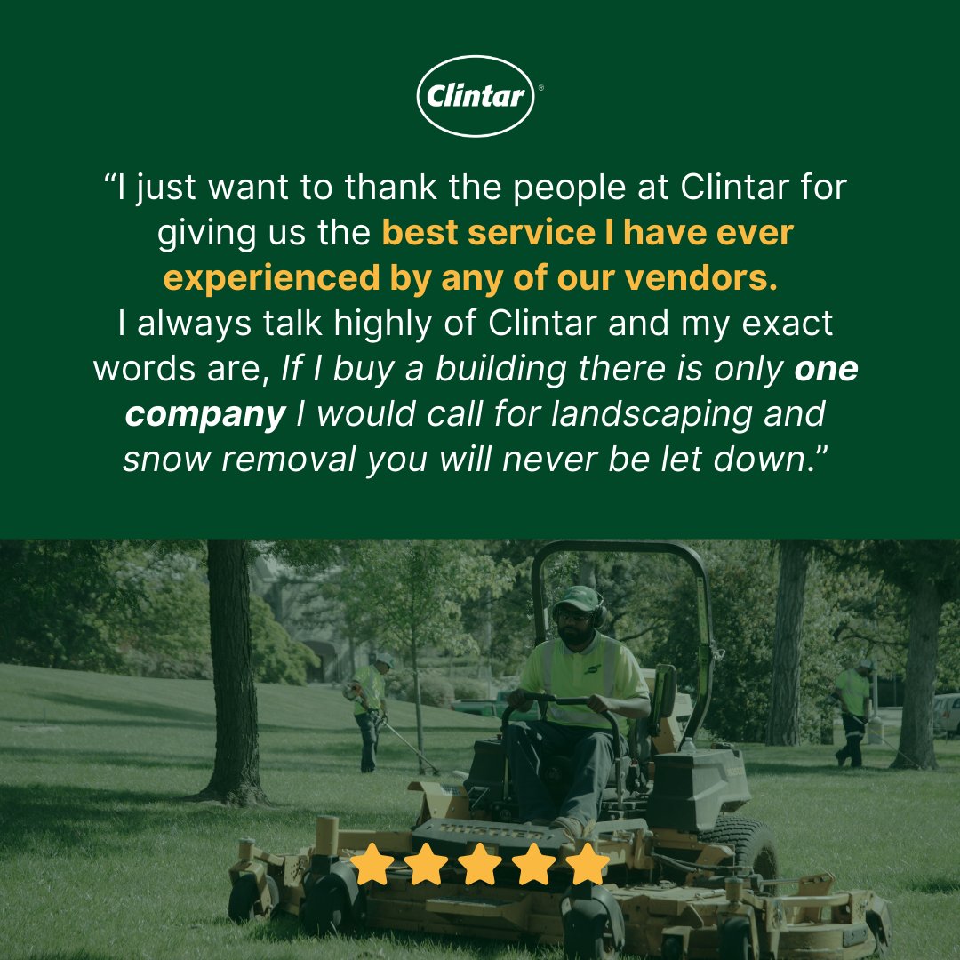 Our clients are the reason we do business. Caring for everything outside your doors is why we get up in the morning and work throughout the night in winter. We appreciate every honest review and every kind word. #customerappreciation #2024inreview #Clintar