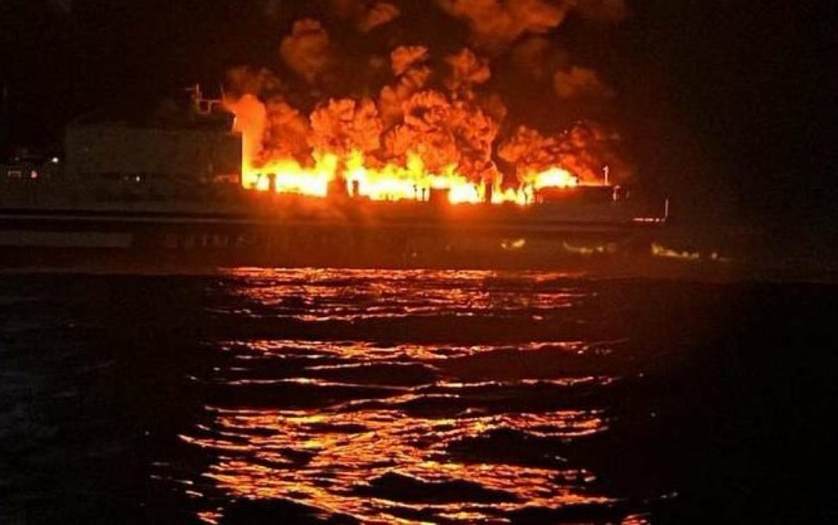 SilentlySirs's tweet photo. BREAKING NOW

Preliminary reports of a fire 🔥🔥 aboard a U.S. aircraft carrier following a large-scale attack with missiles 🚀🚀 and drones ✈✈ by Yemeni forces in the Red Sea.

#Yemen #RedSea https://t.co/3lf1oOEdXo