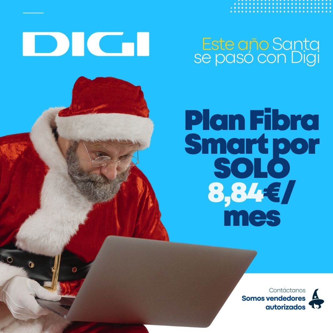 labrujita_es's tweet image. 🎅 ¡Este año Santa se pasó con DIGI! 🎄🚀

💻 Plan Fibra SMART 300Mb por SOLO 8,84€/mes 🎁✨

¡Conéctate esta Navidad y disfruta de la mejor conexión! 💡 #FibraSMART #NavidadConectada #DigiOfertas #Ahorro #España