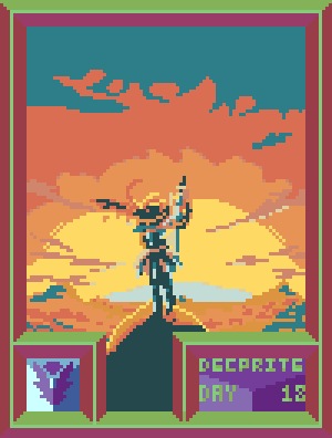 YuushioPixels's tweet photo. A lone knight watches the sun set before her, knowing full well what the darkening sky meas. She can only clutch her sword in readiness...

#sprite #Decprite https://t.co/WbrilsNX1K