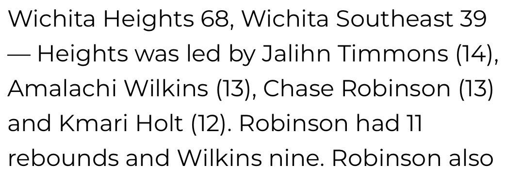 <a href="/WHtsHoops/">Coach Joe Auer</a> improves to 3-0 with a home win over <a href="/WichitaSEHS/">Wichita Southeast HS</a>