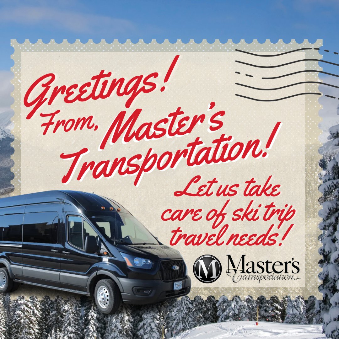 MastersTransp's tweet photo. Greetings from Master's Transportation! Let us take care of your ski trip travel needs! Travel in comfort (and stress-free!) with our 12 and 15 passenger rentals! 🙌
Shop our rentals! ➡️ https://t.co/ZDqMgMc6er 
#RentalVan #RentalShuttle #MastersTransportation https://t.co/C4NYBKQeun