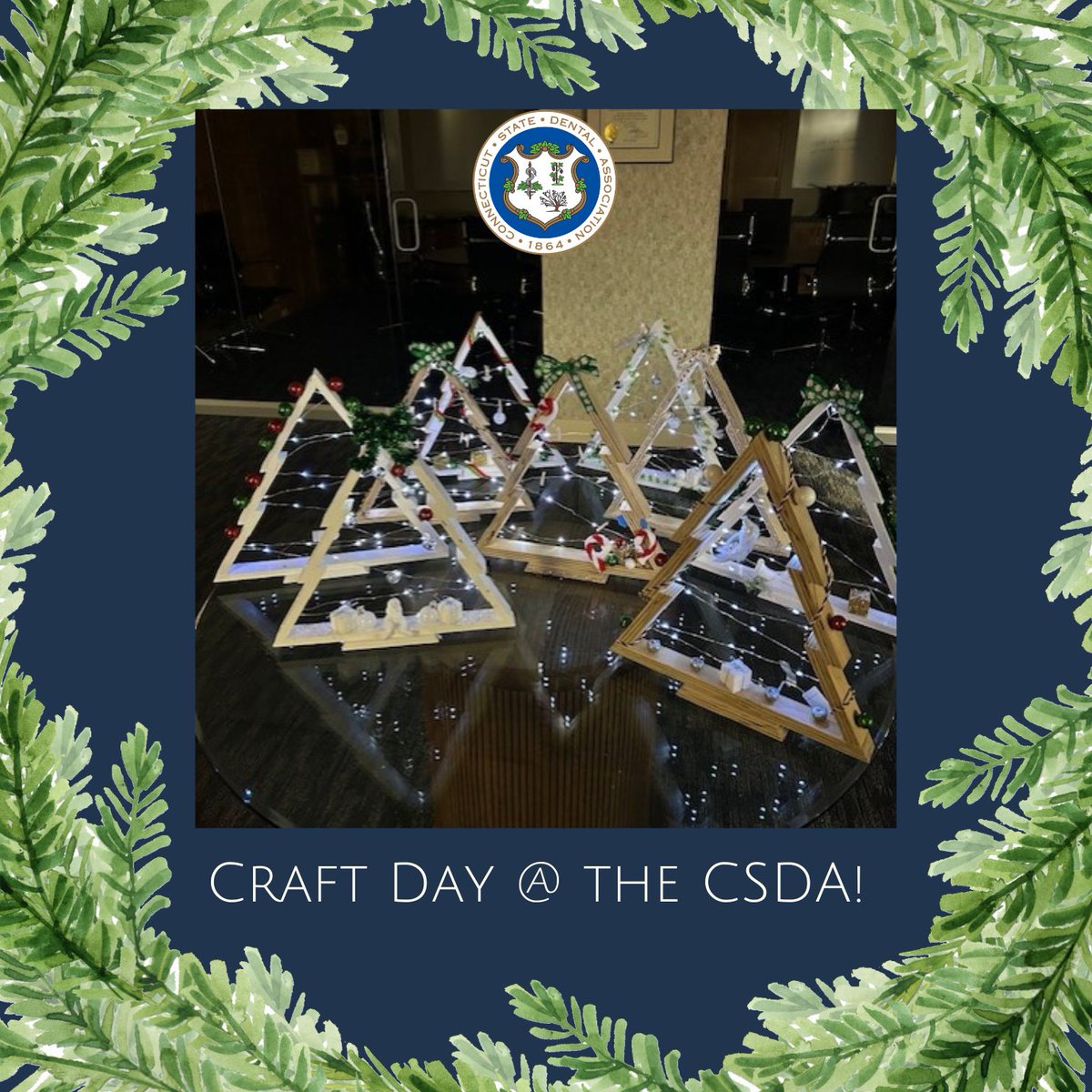 CtStateDental's tweet photo. It's beginning to feel a lot like Christmas here at the CSDA with some festival holiday trees adorning the office! #holidayseasoncheer #CSDA https://t.co/K7DQiS7IoP