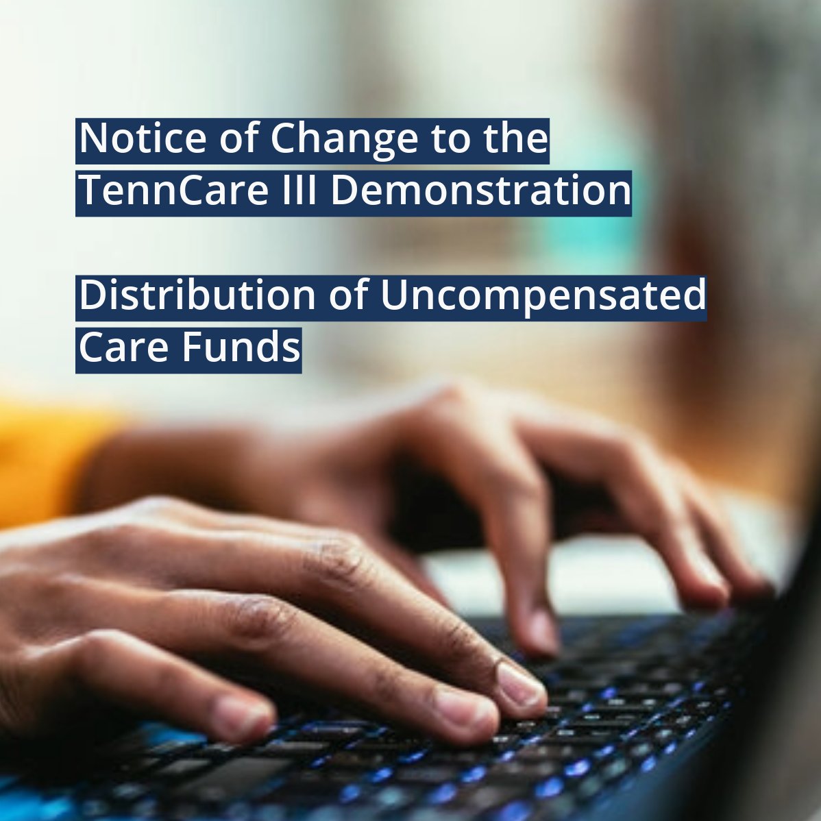TennCare's tweet photo. TennCare intends to change to the methodology by which uncompensated care payments are made to hospitals for Financial Year 2025.

For more information visit: https://t.co/8v4VezlMXo https://t.co/COxlvG8qXv