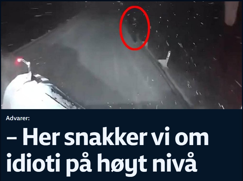 Don't be like this person, wear refleksvest!