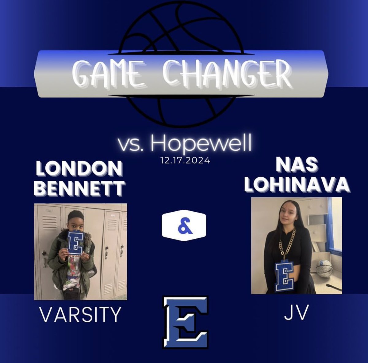 ⭐️ Game Changers for Game 2! ⭐️

🏆 Varsity 🏆
London Bennett - 13pts, 8 rebounds, 4 steals

🏆 JV 🏆
Nas Lohinava - 14 pts