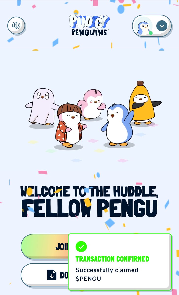 Geo_defi's tweet photo. Just finished claiming my $PENGU !
Thank you @pudgypenguins
You’re the penguin kings team !
#SolanaAirdrop #OGuser #SOL #PENGU #AIRDROP https://t.co/7w8pmHD9Io