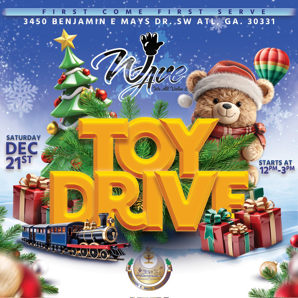 Michelle Byrdsong M.Ed, MSW (@mssongbyrd2) on Twitter photo Mays High School Toy Drive
This Saturday, December 21st starting at 12:00 pm 💙🎄☃️❄️
<a href="/APSMaysRaiders/">APS Mays Raiders</a> <a href="/BEMaysPRIDE/">Dr. Ramon Garner</a> <a href="/apsupdate/">ATL Public Schools</a> <a href="/APSFam_Alumn/">Office of Family Engagement</a> <a href="/WaleahC/">Waleah Cook</a> <a href="/MckenzieMaysHS/">Tonya Mckenzie</a> <a href="/DopeSSWMayshs/">Beatrice Hutcherson, SSW, LCSW</a> Mays High School Toy Drive
This Saturday, December 21st starting at 12:00 pm 💙🎄☃️❄️
<a href="/APSMaysRaiders/">APS Mays Raiders</a> <a href="/BEMaysPRIDE/">Dr. Ramon Garner</a> <a href="/apsupdate/">ATL Public Schools</a> <a href="/APSFam_Alumn/">Office of Family Engagement</a> <a href="/WaleahC/">Waleah Cook</a> <a href="/MckenzieMaysHS/">Tonya Mckenzie</a> <a href="/DopeSSWMayshs/">Beatrice Hutcherson, SSW, LCSW</a>