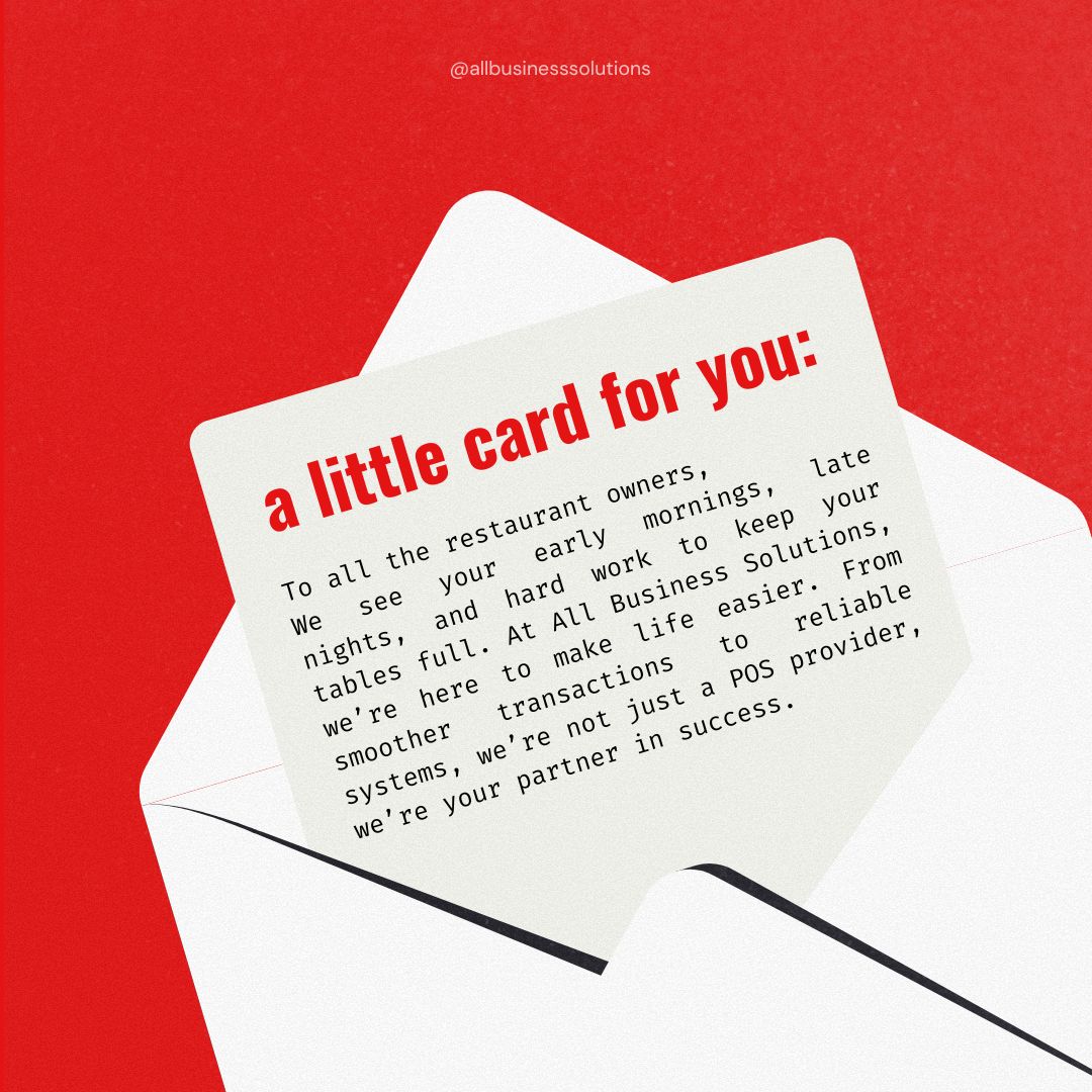 abspos1's tweet image. Early mornings. Late nights. Endless hustle. We see you, restaurant owners!

At All Business Solutions, we’re not just a POS provider, we’re your partner in success. Let’s simplify and grow together. 💡

#PosSystems #RestaurantSuccess #AllBusinessSolutions