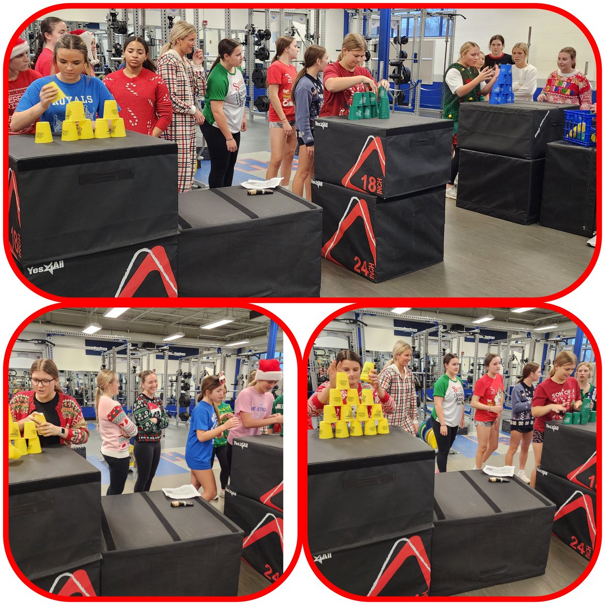 We played some reindeer games today to celebrate more than halfway through finals week and the upcoming Christmas break! Team Paris took the dub!
#RoyalFam <a href="/HSEAthletics/">HSE Royals Athletics</a>