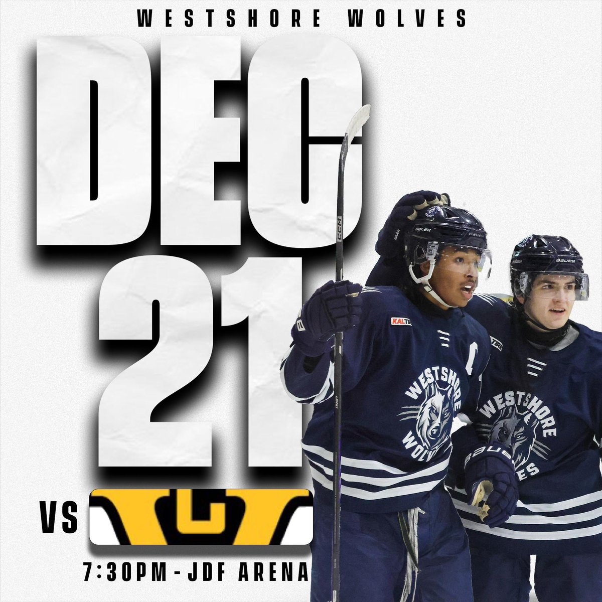 Last 2 home games for the month of December before we go on break!

This Friday, December 20th 🆚 Peninsula Panthers
Saturday, December 21st 🆚 Victoria Cougars

Both games are at JDF Arena, puck drops at 7:30pm