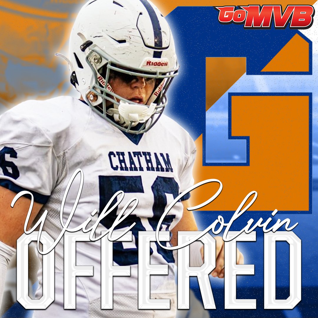 GoMVB's tweet photo. Will Colvin has received an official offer from Gettysburg College!
'25 OL/DL
Chatham HS, NJ
More Info: https://t.co/U44y3rhS0w
Follow: @WillColvin99

#gomvb #hsfootball #athlete #offered #collegerecruiting https://t.co/BP3cn88UbR