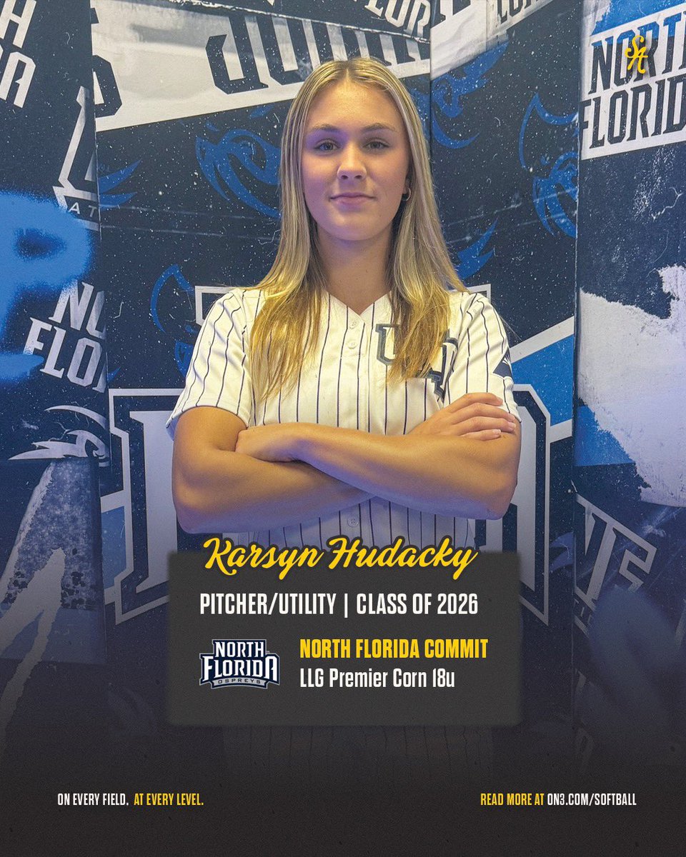 Karsyn Hudacky, a pitcher from North Carolina, is committed to <a href="/OspreySB/">UNF Softball</a> 👏

Full Spotlight 👉 on3.com/softball/news/…

<a href="/karsynhudacky/">Karsyn Hudacky</a> | <a href="/LLGPremier18U/">LLG Premier 18U</a>