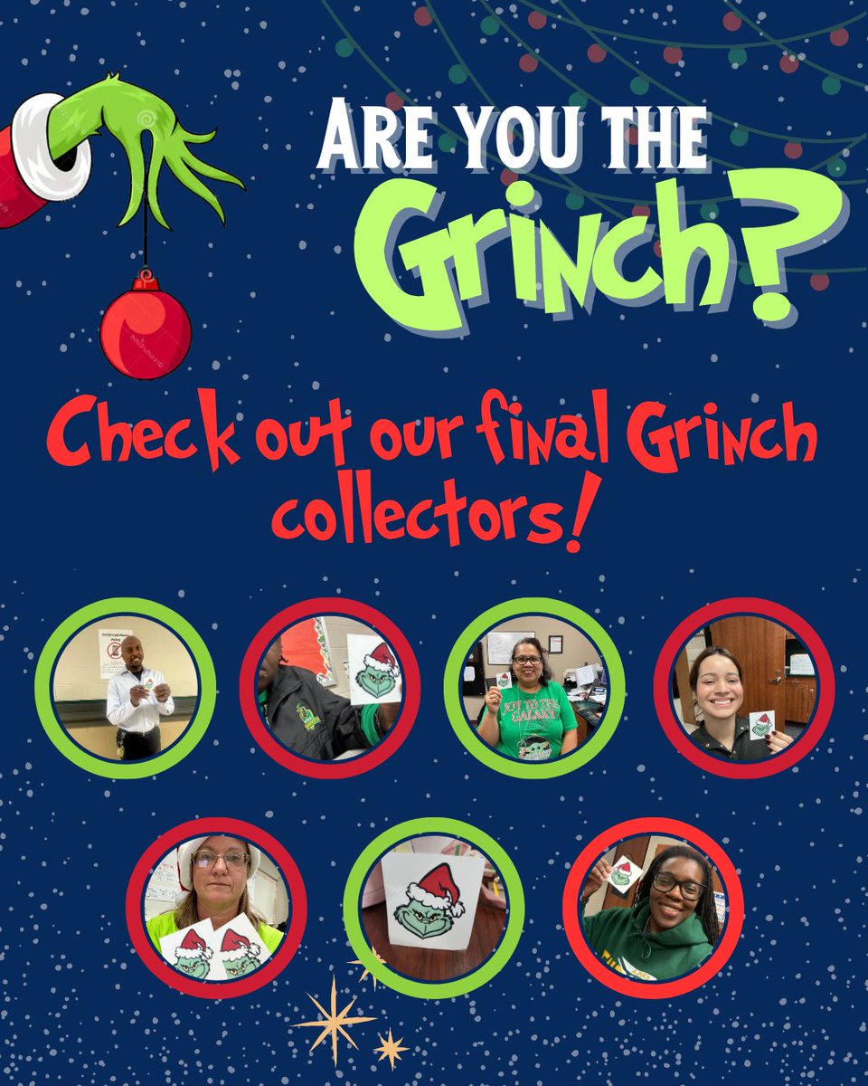 A big THANK YOU to our amazing staff for playing “Are You a Grinch?” 🧐💚 You made Whoville proud with your sleuthing skills! 🎄✨

Special shoutout to our ultimate Grinch hunter, Mrs. Sledge, for cracking the case! 🏆