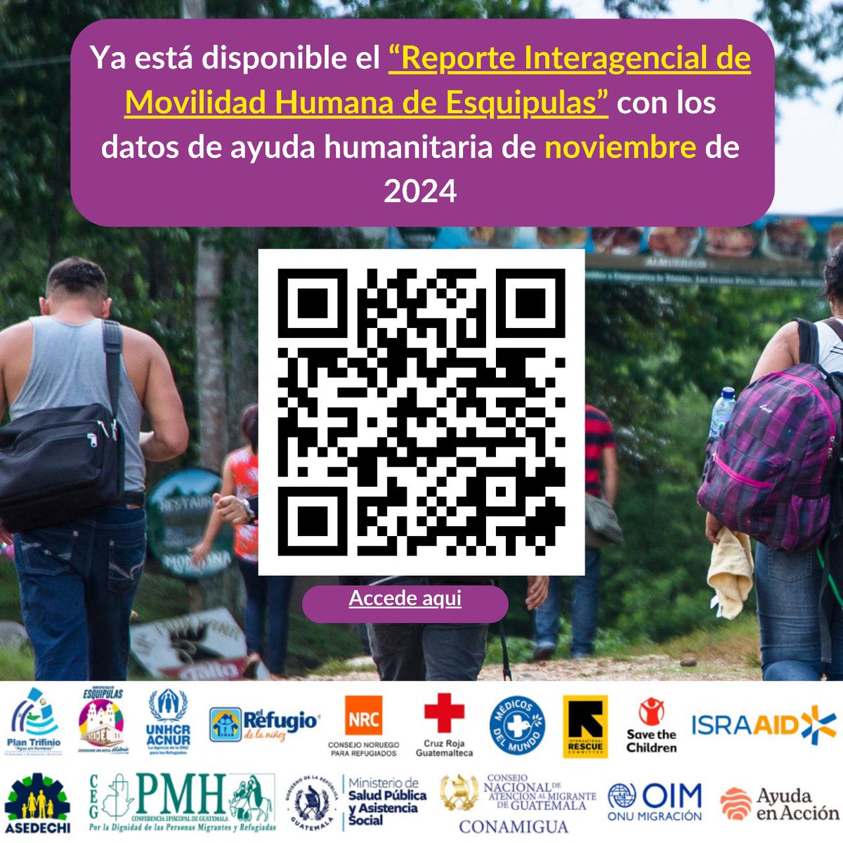 📢 ¡Ya está disponible!

El “Reporte Interagencial de Movilidad Humana de Esquipulas” con los datos sobre ayuda humanitaria de noviembre de 2024 ya puede ser consultado📄✨

Accede aquí : observatoriogt.plantrifinio.int

🔎 ¡Explora los avances y datos clave sobre flujos mixtos