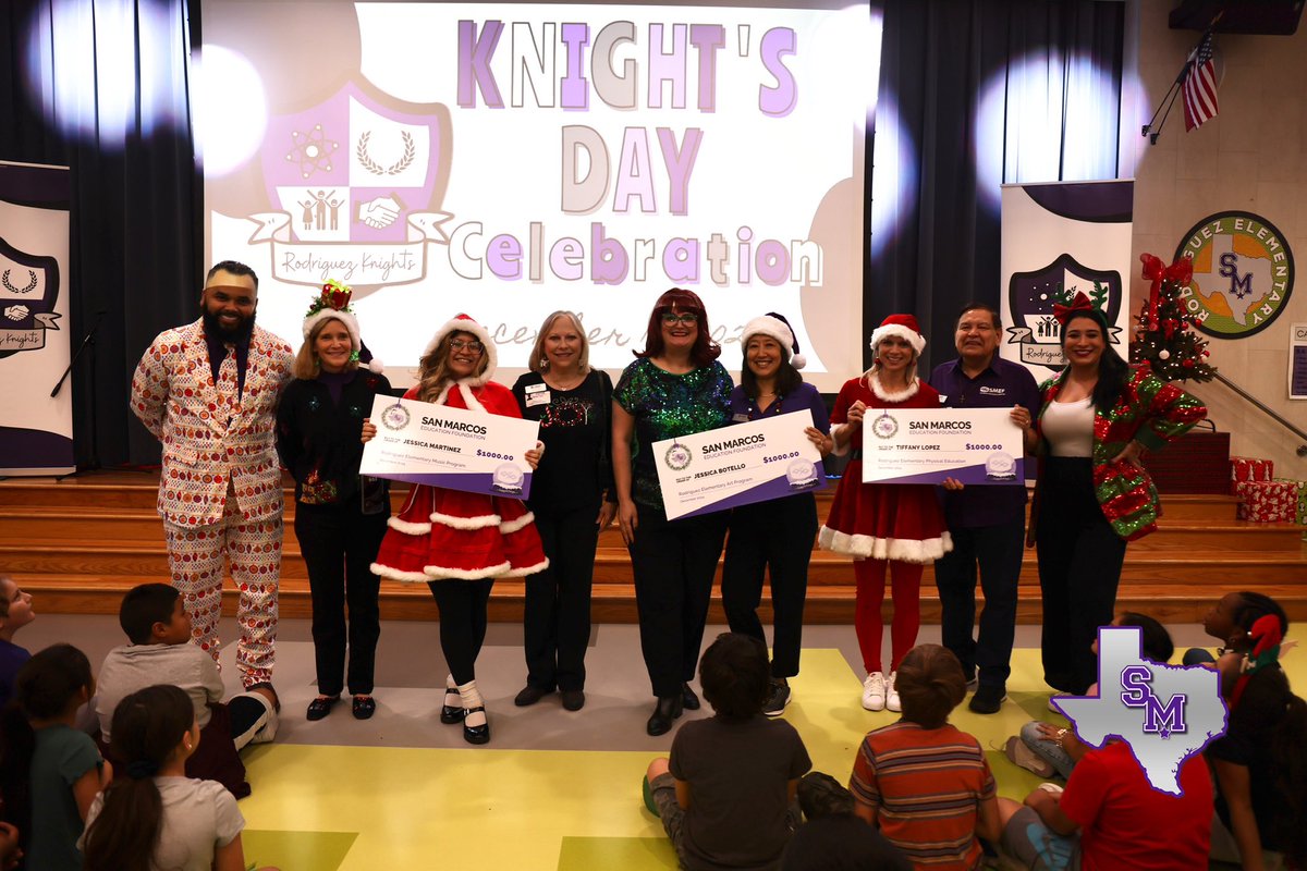 The San Marcos Education Foundation (SMEF) brought holiday cheer this season with their Fall 2024 teacher grants, awarding over $11,000 &amp; bringing the total for the year to more than $30K! Thank you, SMEF, for your generosity and commitment to supporting #SMCISD students &amp; staff!