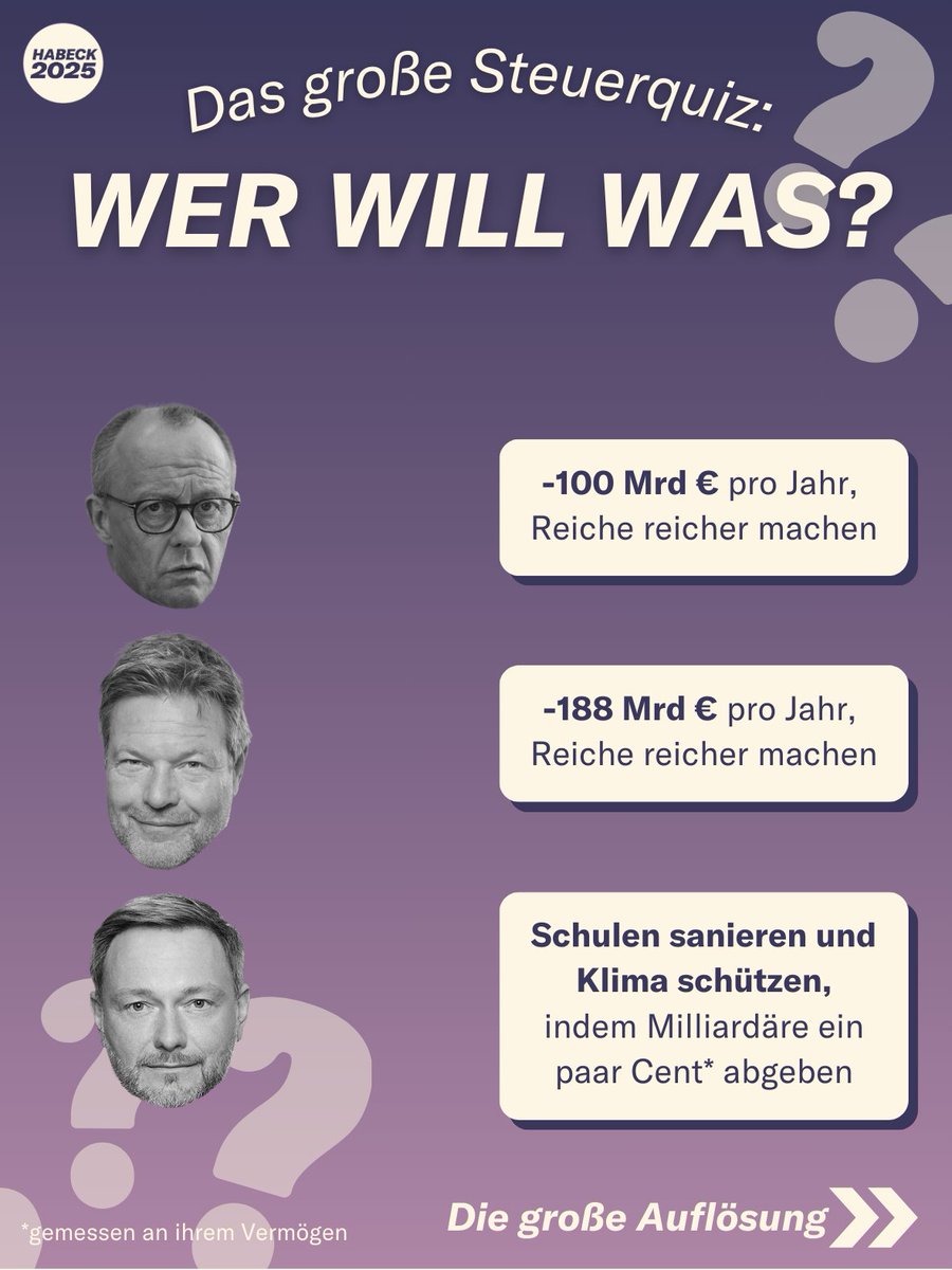TeamRobert25's tweet photo. Ein kleines Quiz : Wer will was? Und ein Spoiler: Habeck will das Beste für uns! 🚀

#Habeck #Merz #Scholz https://t.co/qq22EkZssv