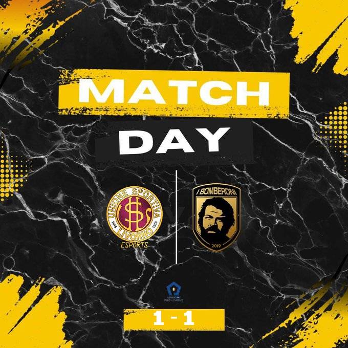 📌Full Time

🏆| @proleagueitalia 
🆚| @LivornoEsports 
✈️⛔️ 1-1
⚽️ <a href="/Gnigno7771/">Not-Gnlgno</a> 
👟 <a href="/TraumfaengerGK/">Montoesquieu</a> 
🎖️ <a href="/TraumfaengerGK/">Montoesquieu</a>