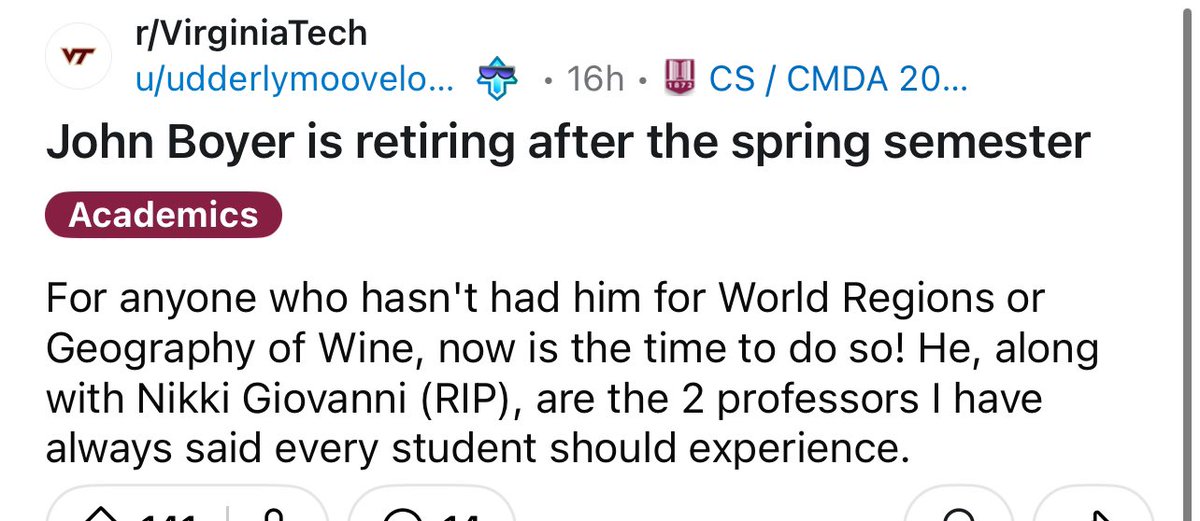 DougBowman247's tweet photo. End of an era at Virginia Tech @plaidavenger https://t.co/AhE0yZmR0j