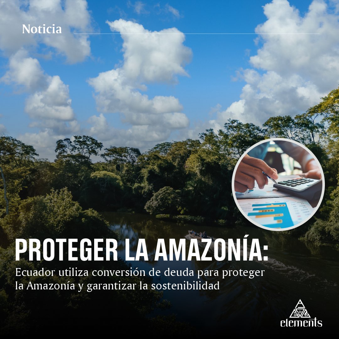 🇪🇨Ecuador anunció una innovadora conversión de deuda con un enfoque dual: refinanciar sus compromisos financieros y conservar los ecosistemas terrestres y de agua dulce de la Amazonía. 

📲Lee la nota completa aquí: bit.ly/4gxFcL0

#amazonia #ecuador #conversion #deuda