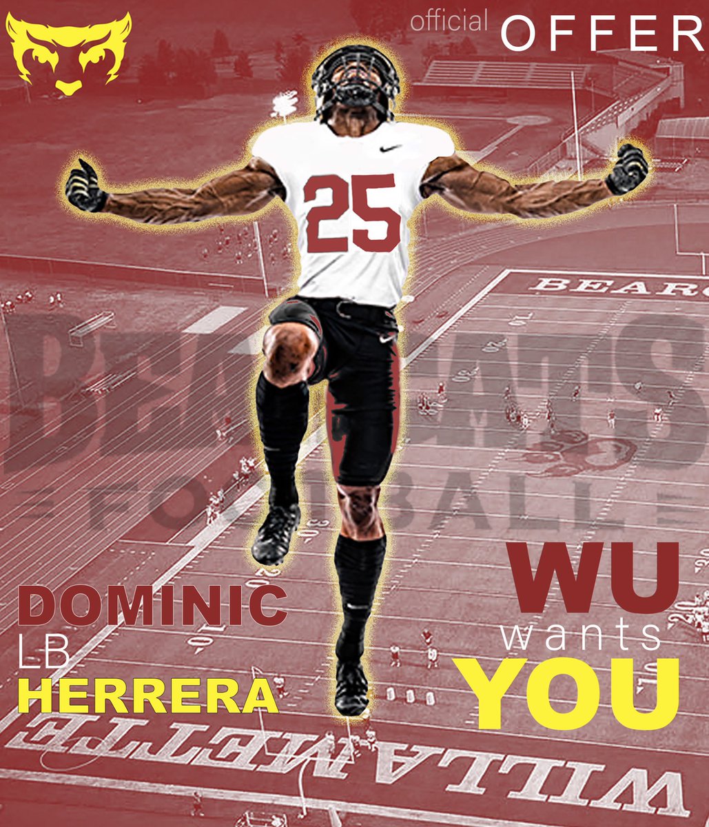 Dominic Herrera (@dom_herrera9) on Twitter photo After a great conversation with <a href="/CoachDrew808/">Andrew Valladares</a> I am blessed and humbled to announce my 4th offer to <a href="/WillametteFB/">Willamette Football</a> #AGTG <a href="/TomCrawfordHC/">Tom Crawford</a> <a href="/ThomasJLash/">Thomas Lash</a> <a href="/coach_rudy7/">Rudy</a> <a href="/CoachSkin/">Aaron Skinner</a> <a href="/bdhs__football/">Bishop Diego Football</a> After a great conversation with <a href="/CoachDrew808/">Andrew Valladares</a> I am blessed and humbled to announce my 4th offer to <a href="/WillametteFB/">Willamette Football</a> #AGTG <a href="/TomCrawfordHC/">Tom Crawford</a> <a href="/ThomasJLash/">Thomas Lash</a> <a href="/coach_rudy7/">Rudy</a> <a href="/CoachSkin/">Aaron Skinner</a> <a href="/bdhs__football/">Bishop Diego Football</a>