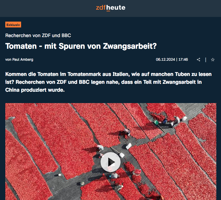 RobertJLorenz's tweet photo. Heute kollektive Hetze unseres #ÖRR gegen #China, unseren wichtigsten Wirtschaftspartner !  

#Temu ist böse (#ARDstory)
#Tomaten aus China sind böse (#DieSpur)

(Anmerkung : Zwangsarbeit in #Apulien war noch nie Thema im ÖRR !)

#Tagesschau #Scholz #Baerbock #Habeck #Merz #Lanz https://t.co/e2cUEgwTxx