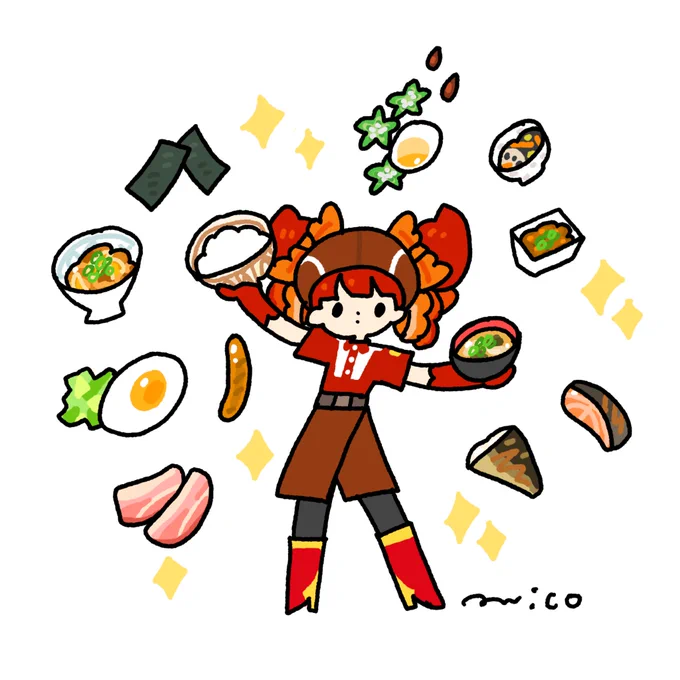 おはようございます朝食メニューもあるんだよー#すき家 ×parico コラボキャンペーン 